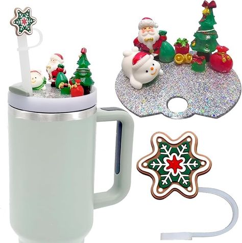 Amazon.com: Stanley Cup Accessories 40 OZ, Charms and Silicone Snowflake Straw Cover Cap for Stanley Tumbler H2.0, Christmas Stanley Cup Accessories for Stanley Lid Topper, Gifts for Halloween Christmas Birthday : Sports & Outdoors Christmas Stanley, Cup Toppers, Halloween Straws, Cup Charms, Gifts For Halloween, Witches Hats, Christmas Diy Ideas, Christmas Basket, Straw Cover