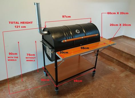 Bbq Barrel Ideas, Barrel Grill How To Build, Barrel Bbq Grill How To Build, Drum Bbq Ideas, Bbq Stands Ideas, Home Made Bbq Grills, Diy Bbq Grill, Barrel Bbq Grill, Bbq Steak Recipes