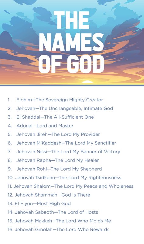 The Different Names Of God, Jehovah Names And Meaning, God’s Names, Who Is Jesus To You, God's Names And Meanings, Gods Character Scriptures, The Seven Spirits Of God, Who Is God To You, Hebrew Words And Meanings Biblical