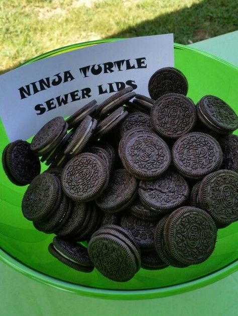 Turtle Theme Party Food Ideas, Ninja Turtles Desserts, Tmnt 3rd Birthday, Ninja Turtle Birthday Snacks, Teenage Mutant Ninja Turtle Birthday Party Ideas, Ninja Turtles 2nd Birthday Party Ideas, Ninja Turtles 3rd Birthday Party Ideas, Turtle Party Theme, Ninja Party Food Ideas