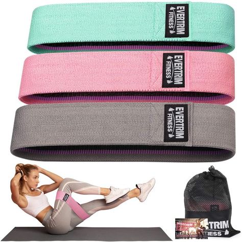 resistance Bands for Legs and Butt, Exercise Bands Booty Bands Hip Bands Wide Workout Bands Sports-Fitness Bands Stretch Resistance Loops Band Anti Slip Elastic (Set of 3) Leg Workouts Gym, Increase Mobility, Glute Bands, Best Resistance Bands, Workout Bands, Friends Workout, Beachbody Workouts, Exercise Bands, Resistance Band Set