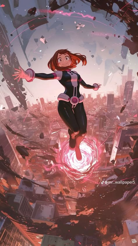 My Hero Academia Ochako Fanart, My Hero Uraraka, Ochako Birthday, Mha Uraraka Wallpaper, Togachako Wallpaper, Ochaco Wallpaper, Villain Uraraka, Uraka Ochaco, Uraraka Wallpaper