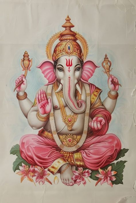 Ganesha Painting Wallpaper, Ganpati Illustration Art, Ganesha Tattoo Mandala, Ganesh Illustration, December Painting, Ganesha Illustration, Mahadev Painting, Ganesha Wallpaper, Sanatan Dharam