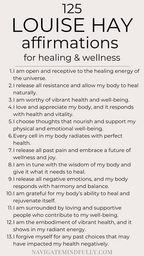 wellness affirmations Affirmations For Healing, Repeat Daily, Healing Yourself, Louise Hay Affirmations, Positive Mantras, Health Affirmations, Healing Affirmations, Energy Healing Spirituality, Vie Motivation