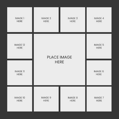 Blank Collage Photo Frame Template, Photo Grid Layout Collage, How To Make Photo Collage, Cute Photo Collage Ideas, Photo Grid Layout, Photo Collage Template Instagram, Photo Frame Layout, Photo Collage Ideas, Collage Grid