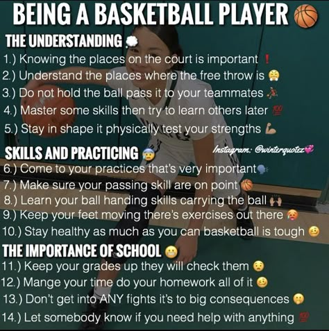 Basketball Rules For Beginners, Basketball Girls Aesthetic, Athlete Advice, Basketball Advice, Basketball Girl Aesthetic, Workouts For Basketball Players, Basketball Essentials, Basketball Facts, Basketball Tryouts