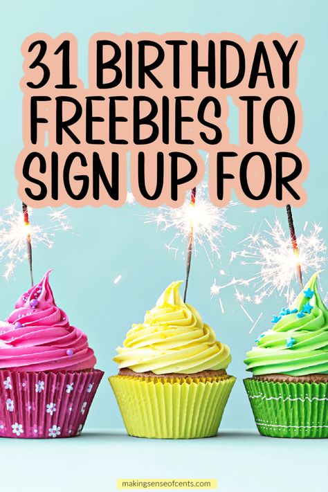 31 Birthday Freebies You Should Sign Up For. Birthday freebies can be a way to enjoy your birthday for cheap. You can receive free birthday stuff, such as food, clothing, and more. Here is a birthday freebies list. Birthday Freebies List, Freebies On Your Birthday, Enjoy Your Birthday, 31 Birthday, Adulting Hacks, Birthday Things, Birthday Freebies, 31st Birthday, Money Saving Ideas