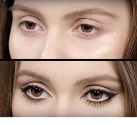 Using a nude eyeliner White Eyeliner Lower Lash Line, Makeup With White Eyeliner Under Eye, White Eyepencil Eye, White Water Line Makeup Looks, White Bottom Eyeliner, White Eyeliner On Waterline, White Eyeliner Under Eye, White Eyeliner Makeup Waterline, White Under Eyeliner