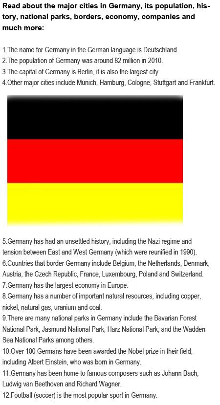 Fun facts about Germany for kids Germany World Thinking Day, German Activities For Kids, Germany Unit Study, Germany Facts For Kids, Germany Swaps Girl Scouts, Fun Facts About Germany, Germany Facts, Germany For Kids, Country Report