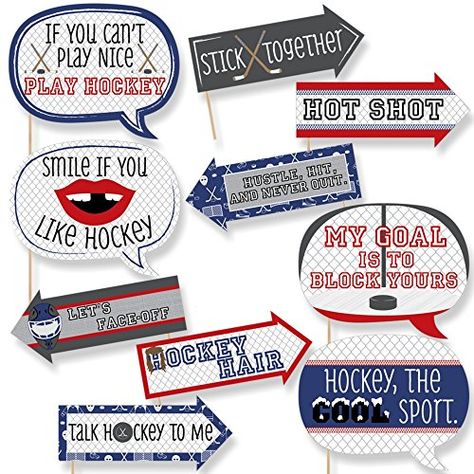 Funny Shoots & Scores! - Hockey - Baby Shower or Birthday... https://www.amazon.ca/dp/B078HL2QN6/ref=cm_sw_r_pi_dp_U_x_iNegBbHRPQRBS Candy Buffet Birthday, Hockey Birthday Parties, Baby Shower Photo Booth Props, Birthday Party Photo Booth, Funny Photo Booth, Shower Funny, Diy Photo Booth Props, Birthday Photo Booth, Hockey Party