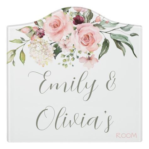 Dorm room door sign with two names and roses Apartment Room Aesthetic, Room Aesthetic Ideas, Dorm Room Doors, Soft Pink Roses, Life Is Fun, Name Boards, Cute Dorm Rooms, Dorm Life, Room Door