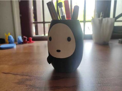 NoFace Pen holder by CC_Prints - Thingiverse Pen Stand, Pencil Cup, Anime Design, Clay Ideas, Pen Holder, Pen Holders, 3d Printer, 3d Printing, Printer