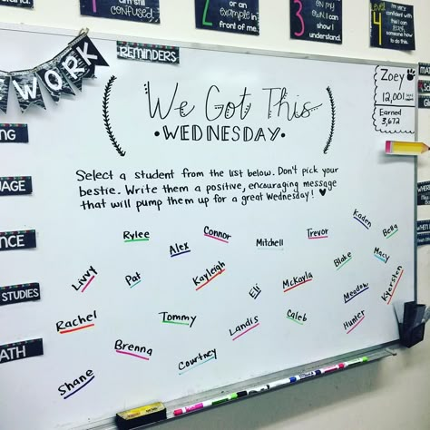 We Got This Wednesday | Miss 5th Whiteboard Messages, Responsive Classroom, Classroom Expectations, Classroom Culture, 5th Grade Classroom, 4th Grade Classroom, Teacher Things, Classroom Community, Future Classroom