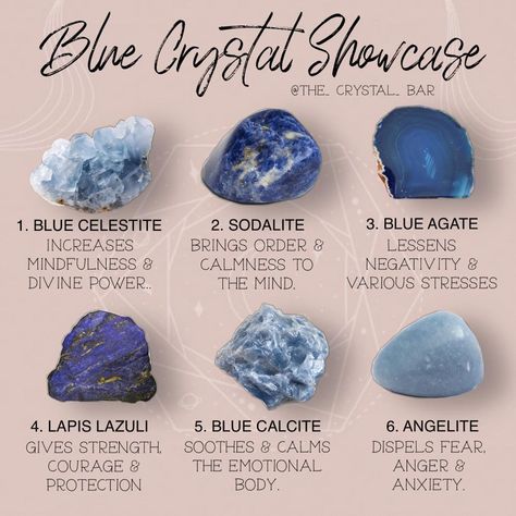 Blue Agate Meaning, Calcite Meaning, Crystal Kingdom, Earth Gift, Crystals Healing Properties, Spiritual Crystals, Gemstone Meanings, Blue Calcite, Crystal Healing Stones