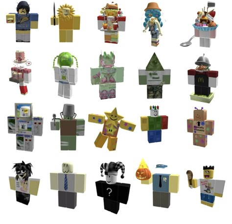 Roblox Map Ideas, Robloxian 2.0 Outfits, Clowncore Roblox Avatar, Simple Roblox Avatars R6, Retro Roblox Avatar, Frutiger Aero Roblox Avatar, Og Roblox Avatars, Weirdcore Roblox Avatars, Webcore Roblox Avatar