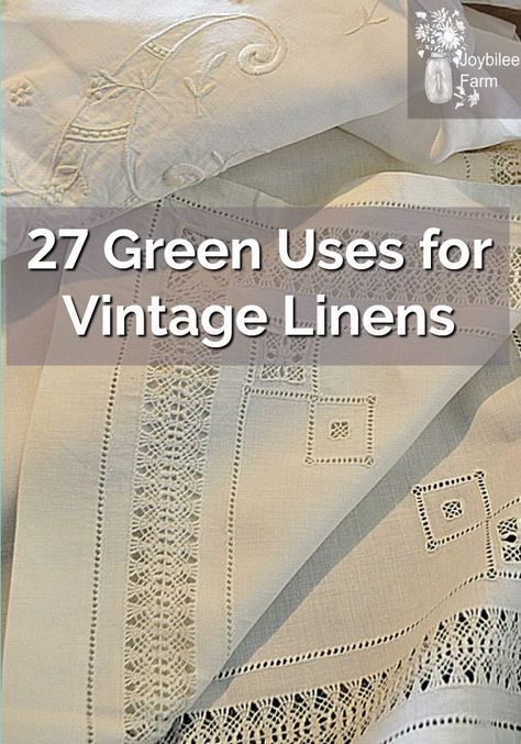 Linen Projects, Handkerchiefs Crafts, Vintage Cloth Napkins, Vintage Handkerchiefs Crafts, Handkerchief Crafts, Farm Diy, Upcycle Vintage, Doilies Crafts, Lace Crafts