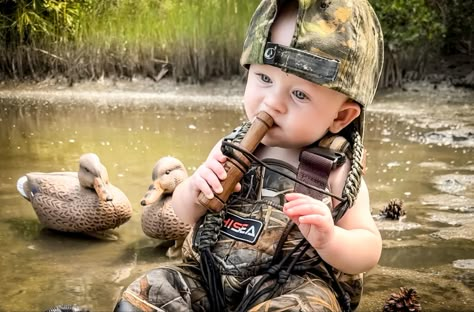 Hunting Baby Pictures, Country Baby Pictures, Baby Boy Hunting, One Lucky Duck, Sharp Photography, Country Baby Boy, Kids Hunting, Baby Clothes Country, Hunting Baby