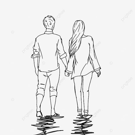 Art Love Couple, Line Art Images, Tattoo Outline Drawing, Couple Sketch, Easy Love Drawings, Drawing Stencils, Tattoo Stencil Outline, Pola Sulam, Cute Couple Drawings