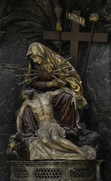 Our Lady of Sorrows | This Pieta with Our Lady of Sorrows is… | Flickr Lady Of Sorrows, Blessed Mary, Maria Magdalena, Mary Mother Of God, Religious Pictures, Queen Of Heaven, Catholic Images, Our Lady Of Sorrows, Blessed Mother Mary