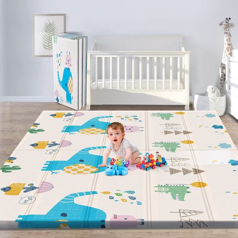 Gimars XL BPA Free 0.6 in Reversible Foldable Baby Play Mat, Waterproof Foam Floor Baby Crawling Mat, Portable Baby Playmat f Best Baby Play Mat, Baby Playmat, Baby Crawling Mat, Baby Floor Mat, Baby Tummy Time, Baby Crawling, Tummy Time Mat, Baby Playpen, Foam Flooring