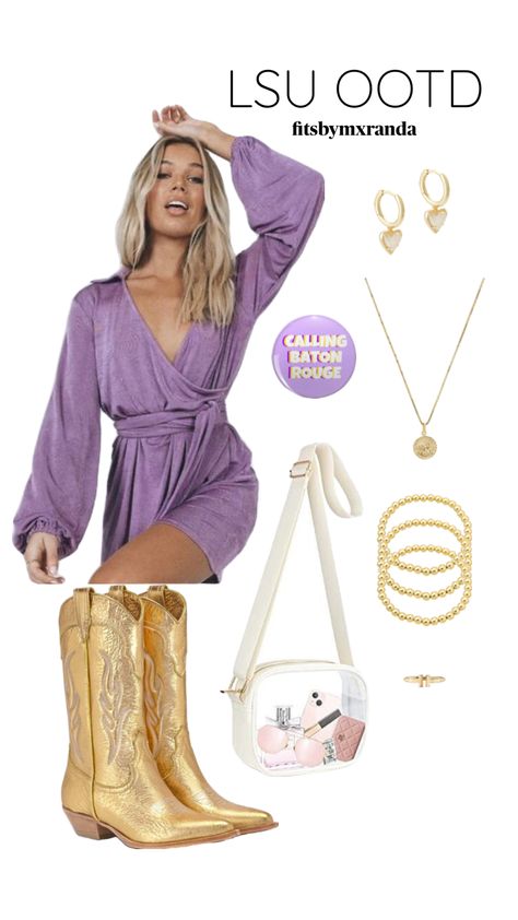 LSU OOTD #outfitinspo #outfit #outfitinspiration #gameday #gamedayfit #gamedayoutfit #lsu #lsutigers #lsugameday Lsu Outfits, Lsu Game, Cowgirl Look, Football Game Outfit, Concert Fits, Preppy Aesthetic, Lsu Tigers, Gameday Outfit, Gaming Clothes