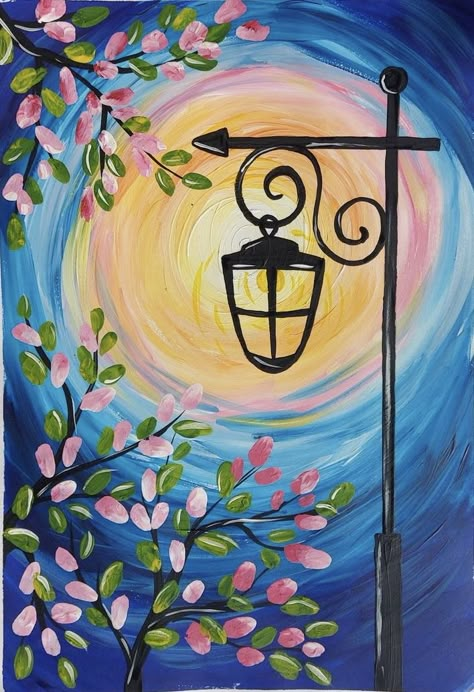 Paint Night Ideas, Drawing Painting Ideas, Sip And Paint, Simple Canvas Paintings, Canvas Painting Designs, Painting Art Lesson, Paint Night, Painting Ideas On Canvas, Small Canvas Art