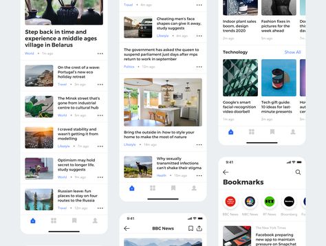 Sector UI Kit. News — UI Kits on UI8 News App Ui, Application Ui Design, Ui Design Mobile, Ios Ui, Magazine Website, Blond Amsterdam, Mobile News, Design Presentation, New Ios