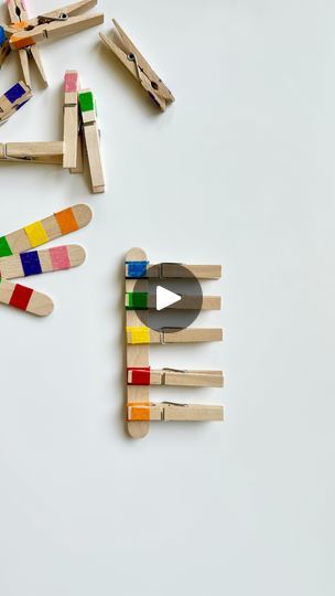 I Teach Tiny Humans, Toddler Fine Motor, Colored Tape, Montessori Ideas, Parenting Toddlers, Toddler Play, New Skills, Popsicle Sticks, Montessori Activities