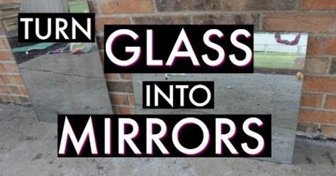 I'm going to show you guys how to turn real glass into a MIRROR.  You are going to need real glass. It can be from a window, coffee table, whatever. Just make s… Mirror Spray Paint, Mirror Effect Spray Paint, Mirror Diy Projects, How To Paint Glass, Looking Glass Spray Paint, Antique Mirror Diy, Spiegel Diy, Mercury Glass Diy, Mirror Paint