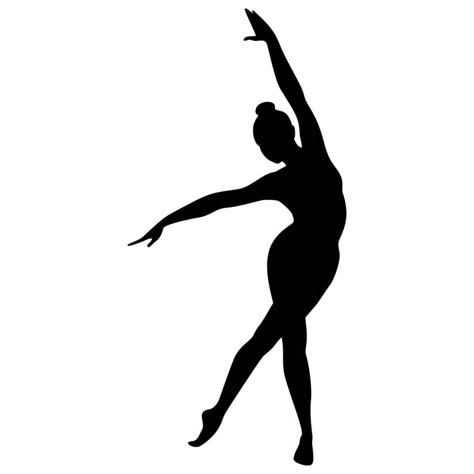 Dance Silhouette Art, Silhouette Dancing, Gymnastics Silhouette, Gymnast Silhouette, Gymnastics Posters, Ballet Silhouette, Dance Studio Decor, Dance Vector, Dance Silhouette