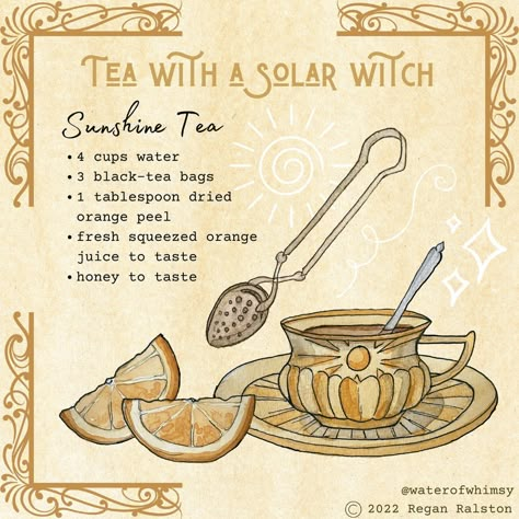 Water of Whimsy (@waterofwhimsy) • Instagram photos and videos Solar Witch, Witchy Wall Art, Kitchen Witch Recipes, Black Tea Bags, Magia Das Ervas, 귀여운 음식 그림, Witch Spirituality, Magic Spell Book, Kitchen Witchery