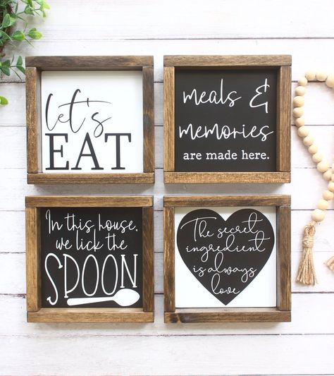 Buffet Displays, Boho Event, Rustic Kitchen Wall Decor, Kitchen Decor Signs, Kitchen Gallery Wall, Eat Sign, Kitchen Decor Wall, Kitchen Decor Wall Art, Kitchen Walls