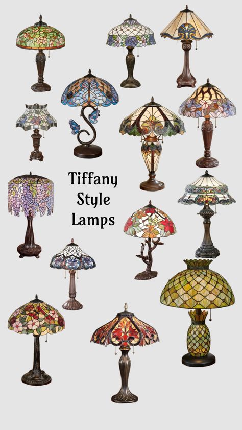 House Astethics Vintage, Lamp Vintage Aesthetic, Art Deco Dorm Room, Vintage Lamps Living Room, Tiffany Lamp Vintage, Art Nouveau Tiffany Lamp, Cool Room Lamps, Stained Glass Tiffany Lamp, Unique Lamps Table Lamps