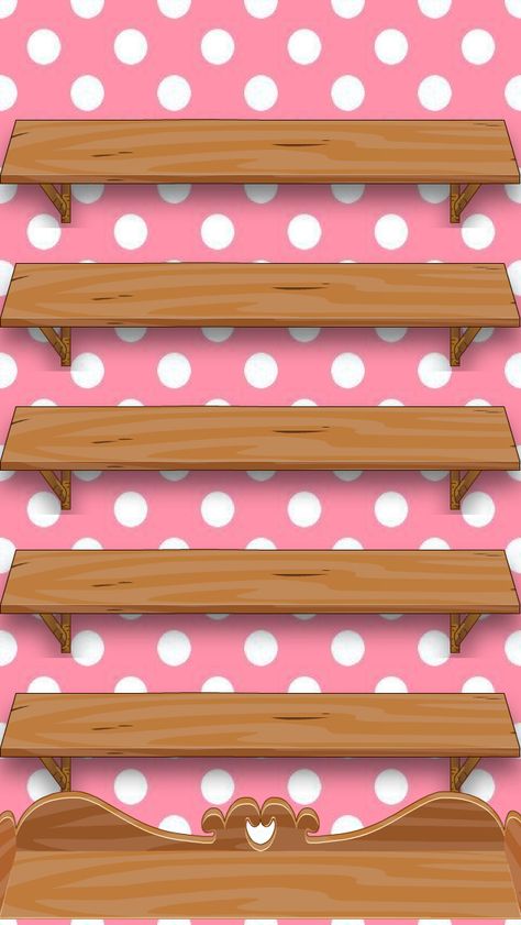 Ig Frame, Polka Dots Wallpaper, Home Lock Screen, Wallpaper Shelves, Bling Wallpaper, Iphone Home Screen Layout, Retro Phone, Dots Wallpaper, Cute Kawaii Drawings