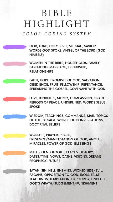 Bible Color Coding, Bible Highlighting, Reading Bible, Inductive Bible Study, Bible Guide, Bible Studies For Beginners, Learn The Bible, Highlight Color, Bible Journal Notes