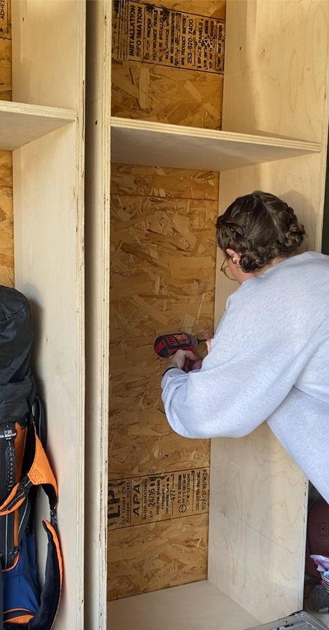 How to organize your garage with DIY cabinets — Built by Caitlin Workshop Cabinets Diy, Diy Garage Cabinets Ideas, Built In Garage Cabinets, Plywood Garage Cabinets, Diy Shop Cabinets, Tool Cabinet Organization, Garage Built Ins, Tool Cupboard, Garage Cabinets Ideas