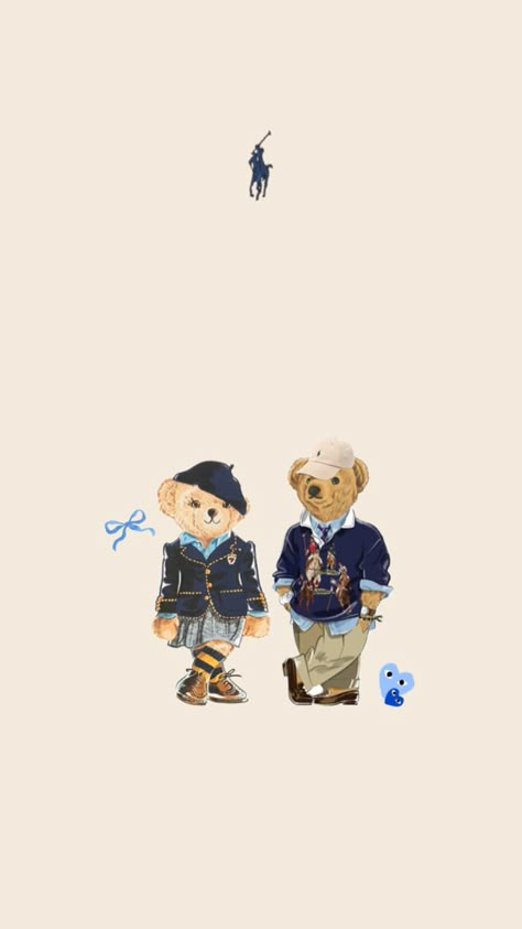 Polo Ralph Lauren Wallpaper, Emoji Aesthetic, Frozen Nails, Cute Iphone Wallpapers, Ipad Setup, Ralph Lauren Bear, Ipad Screen, Teddy Bear Wallpaper, Illustration Wallpaper