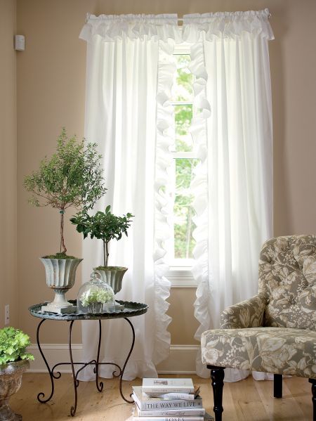 Wide Ruffles Rod Pocket Curtains