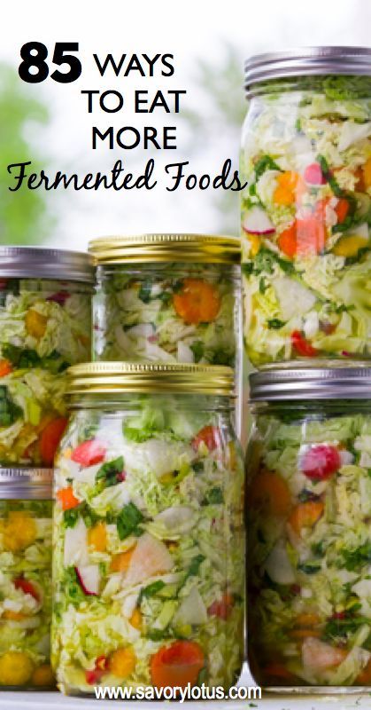 85 Ways to Eat More Fermented Foods - savorylotus.com Fermented Vegetables Recipes, Fermented Foods Benefits, Fermented Veggies, Fermentation Recipes, Fermented Vegetables, Probiotic Foods, Pickled Veggies, Pickling Recipes, Healthy Gut