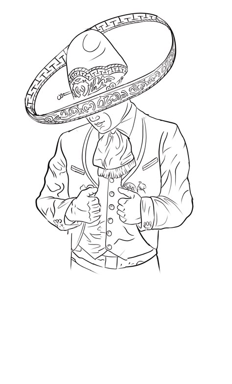 Female Mariachi Tattoo, Mariachi Tattoo Design, H Town Tattoos, Mexican Sketches, Mexican Cowboy Tattoo, Mariachi Drawing, Charro Tattoo Design, Guadalajara Tattoo, Charro Tattoo