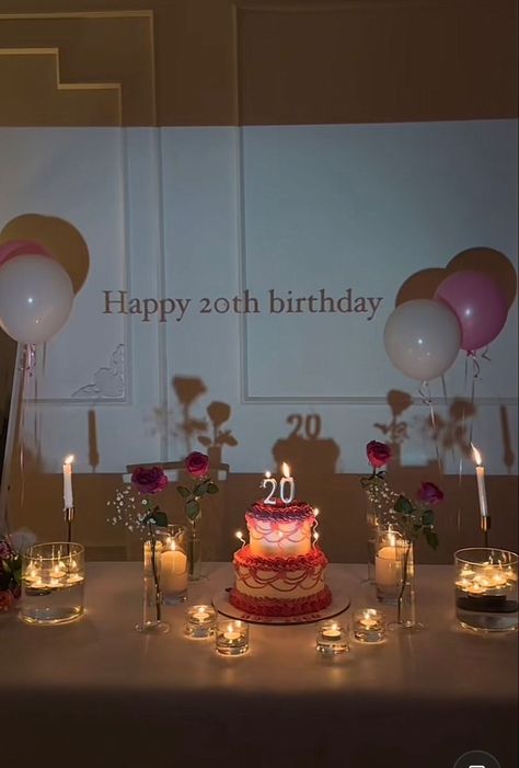 Happy Birthday Decor, Happy 20th Birthday, 20th Birthday Party, Cute Birthday Pictures, Birthday Ideas For Her, Cute Birthday Ideas, Birthday Dinner Party, Bday Party Theme, Creative Birthday Cakes