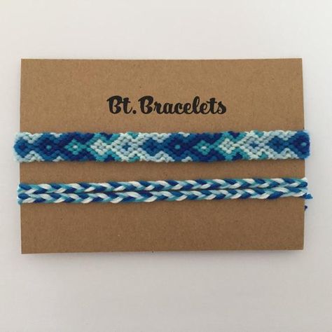 Threaded Bracelets, Blue Friendship Bracelet, Embroidery Yarn, Cute Friendship, Braided Friendship Bracelets, Yarn Bracelets, Cute Friendship Bracelets, Bracelet Keychains, String Bracelets