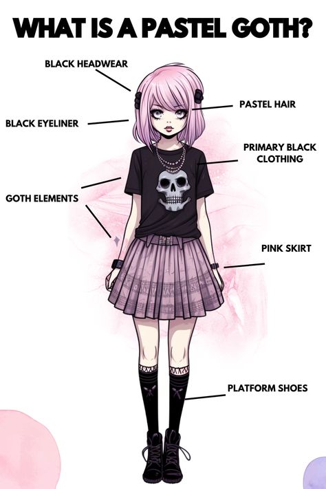 Cutesy Goth Outfits, Pastel Goth Outfits Aesthetic, Pastel Goth Aesthetic Outfit, Pastel Punk Outfits, Pastel Corset, Punk Goth Aesthetic, Goth Fashion Aesthetic, Goth Outfits Aesthetic, Pastel Skirts