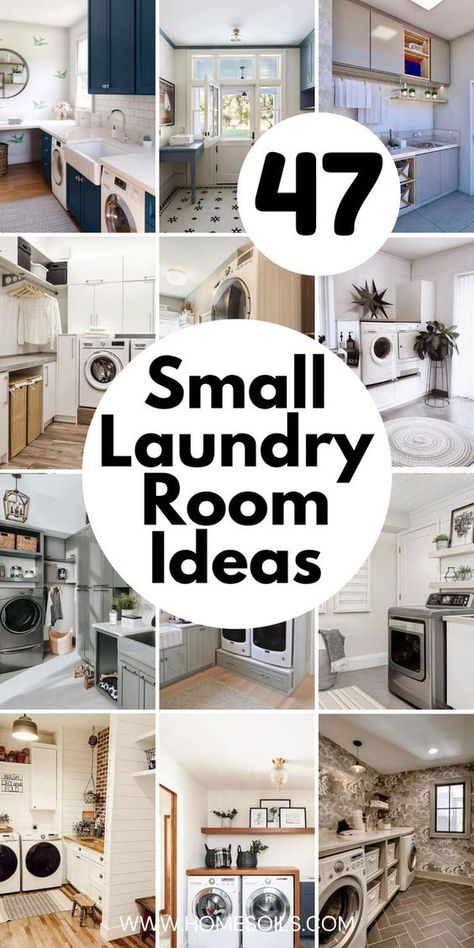 Discover 47 space-saving small laundry room ideas to maximize efficiency. Explore clever storage solutions, compact layouts, and stylish designs perfect for enhancing your laundry space. Transform your laundry room with these inspiring ideas. Small Laundry Room Backsplash, Home Renovation Laundry Room, Laundry Table With Hanging Rod, Laundry Decor Ideas Small Spaces, Updated Laundry Room Small Spaces, Save Space Laundry Room, Laundry Room In The Kitchen, Utility Room Closet Ideas, Laundry Playroom Combo