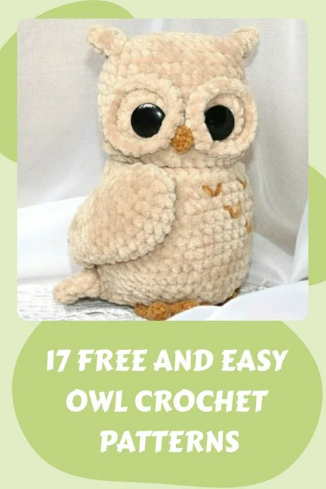 If you want to crochet an owl, look no further! In this article you'll find owl amigurumi, owl scarfs, owl bags and more. Crochet Owl Basket, Owl Crochet Pattern Free, Owl Crochet Pattern, Crocheted Accessories, Amigurumi Owl, Owl Scarf, Owl Bags, Owl Blanket, Owl Crochet