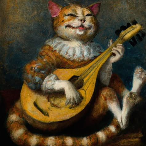 Medieval Cats, Van Gogh Flowers, Galleria D'arte, Medieval Paintings, Baroque Painting, Cat Paintings, Baroque Art, Cats In Art, Fat Cat