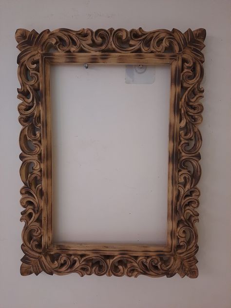 Wooden Mirror Frame Design, Etsy Clipart, Colorful Gift Wrapping, Wooden Mirror Frame, Mirror Photo Frames, Natural Teak Wood, Sugi Ban, Rural India, Unique Mirrors