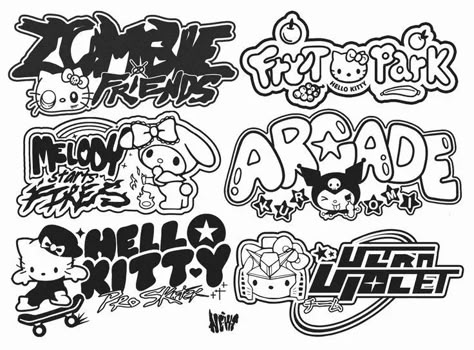 I will design y2k logo for your streetwear brand Typographie Logo, Alphabet Graffiti, Y2k Logo, Graffiti Doodles, Graffiti Stickers, Brand Ideas, Graffiti Alphabet, Graffiti Style Art, Graffiti Font