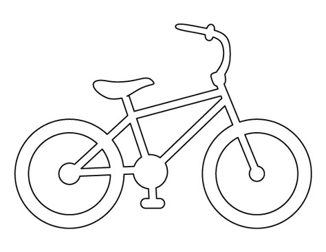 Bike pattern. Use the printable outline for crafts, creating stencils, scrapbooking, and more. Free PDF template to download and print at http://patternuniverse.com/download/bike-pattern/ Bike Pattern, Bicycle Crafts, Bicycle Drawing, Bike Craft, Coloring Crafts, Quilled Creations, Applique Templates, Bicycle Art, Drawing Templates