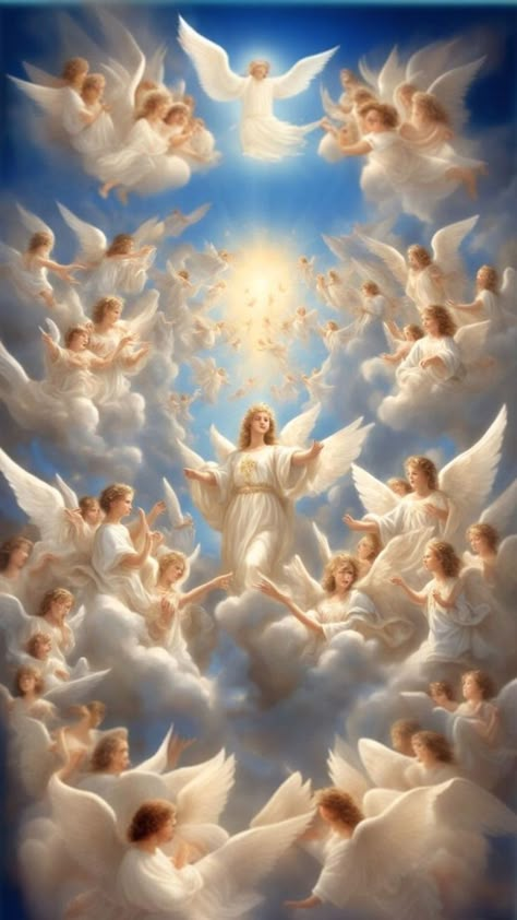 Guardian Angel Images, Guardian Angel Pictures, Jesus Christ Illustration, Angel Clouds, Angel Wings Art, Angel Wallpaper, Angel Artwork, Heaven Art, Jesus Christ Artwork